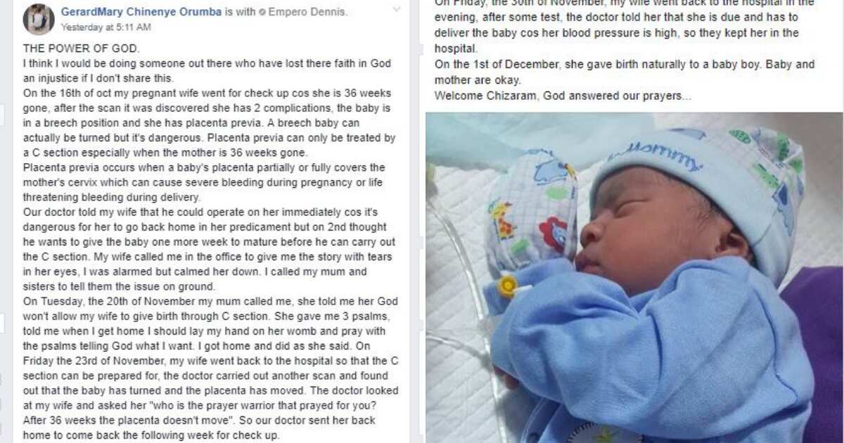 Nigerian lady welcomes cute baby despite 2 pregnancy complications (photo) Nigerian lady welcomes cute baby despite 2 pregnancy complications (photo)