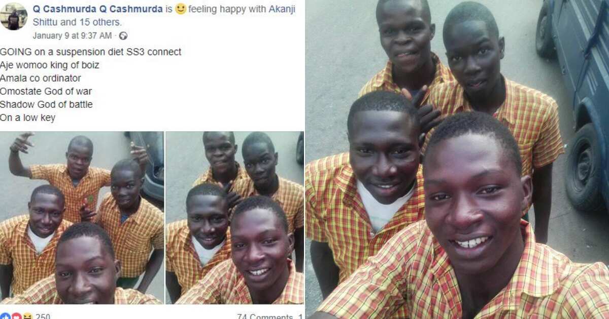 Lagos school students celebrate their suspension from studies Lagos school students celebrate their suspension from studies