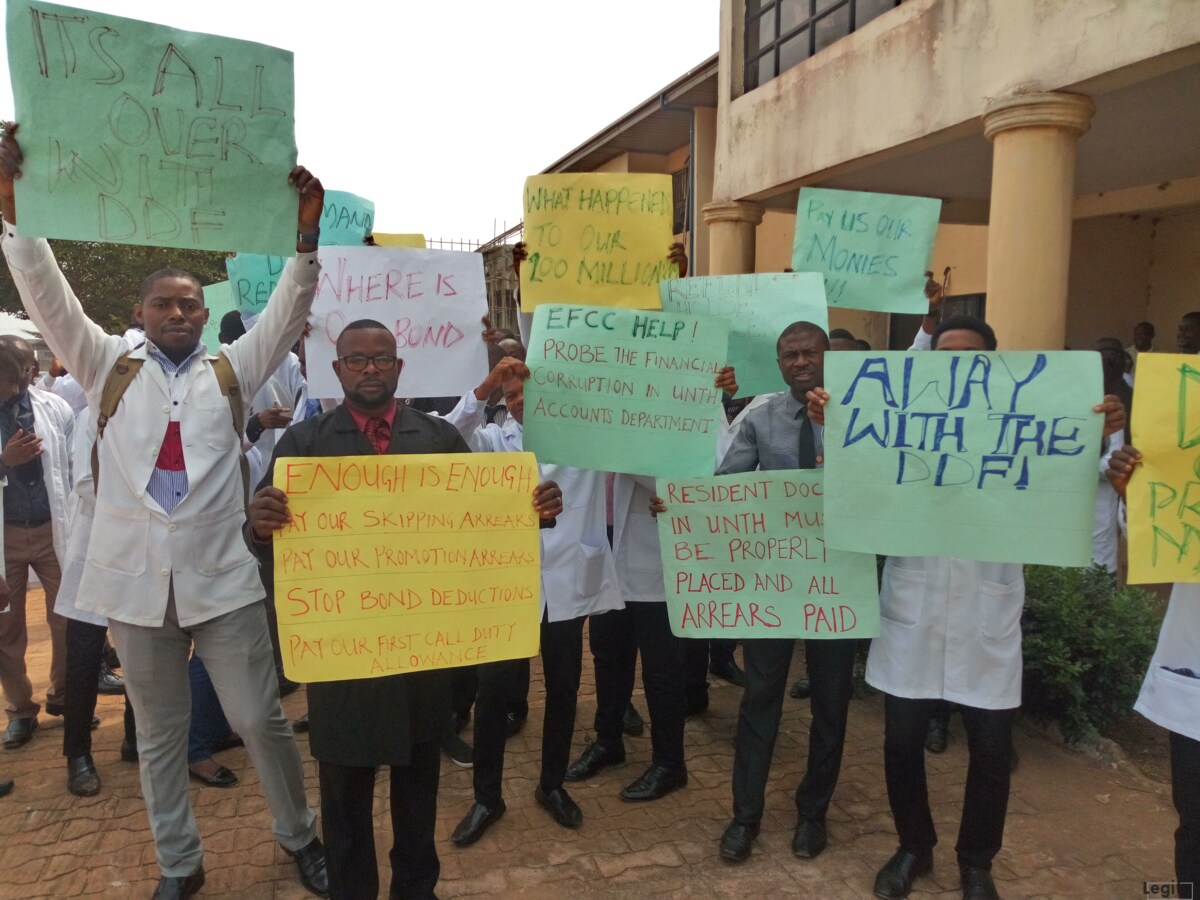 Just in: UNTH doctors protest, call for sack of CMD, finance director Just in: UNTH doctors protest, call for sack of CMD, finance director