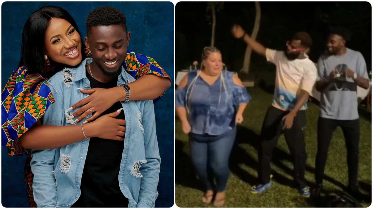 Oyinbo Woman Beats Super Eagles Star Ndidi On The Dance Floor During