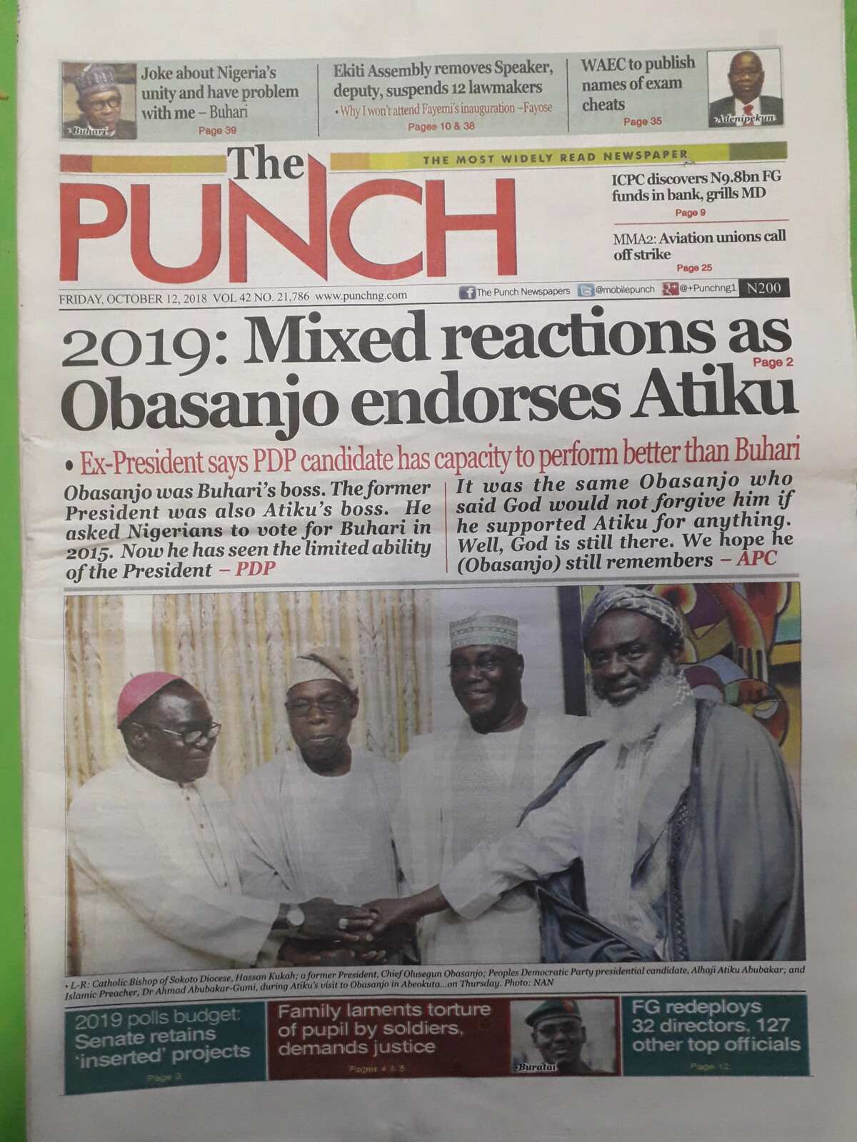 2019: battle for presidency intensifies as obj endorses atiku