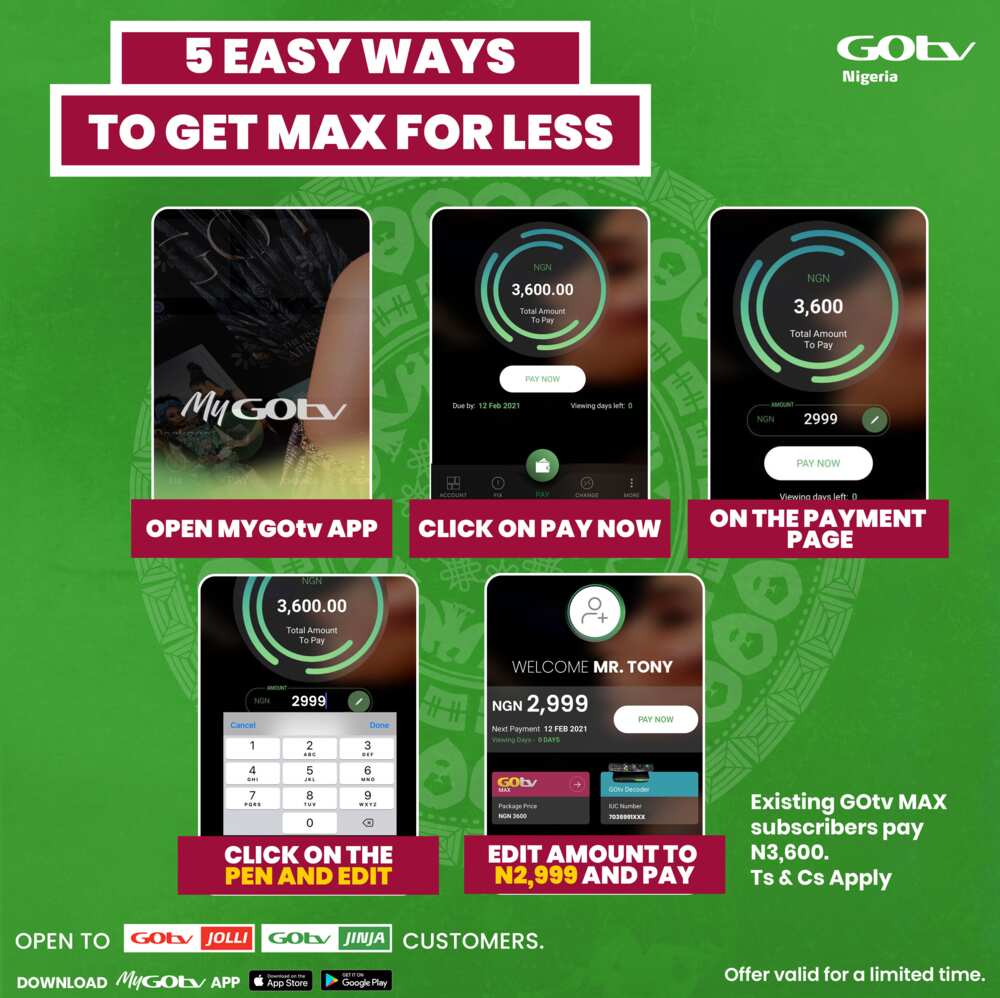 Enjoy Unmissable Entertainment on GOtv MAX for less