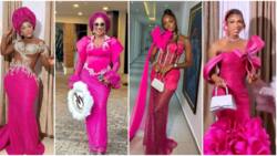 Ekene Umenwa: Eve Esin, Destiny Etiko, others storm actress’ wedding in lovely pink outfits
