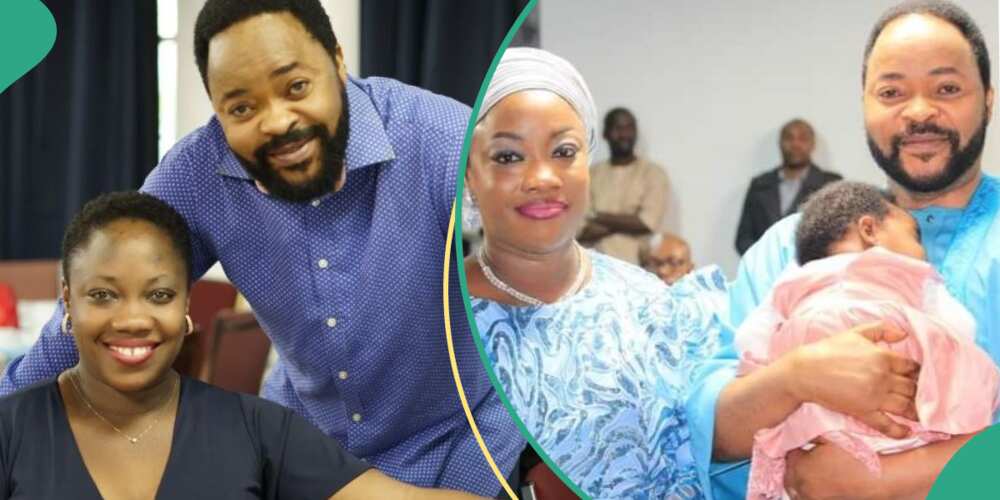 Actor Doyin Hassan with wife and daughter
