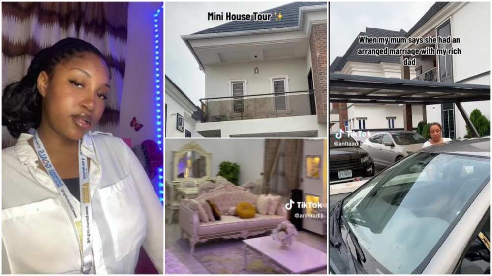 Cool interior decor/lady in rich parents' house. Cool interior decor/lady in rich parents' house.