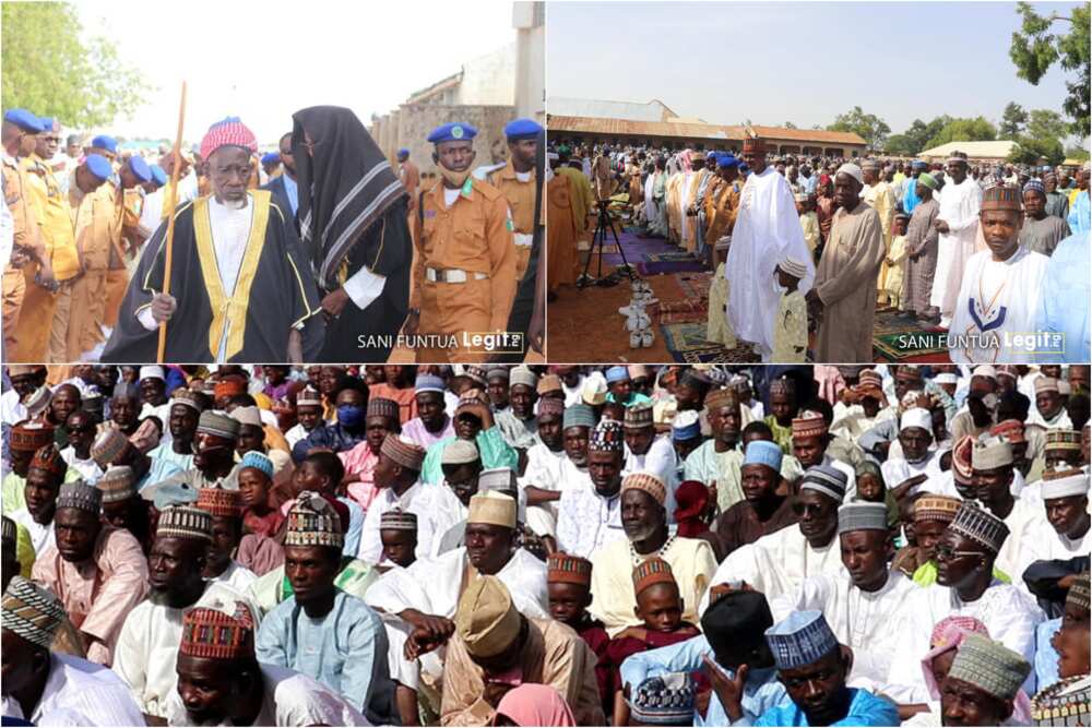 Eid El-Fitri: Worshippers Break FG’s New Lockdown Rules in Katsina, Troop Maskless to Praying Ground