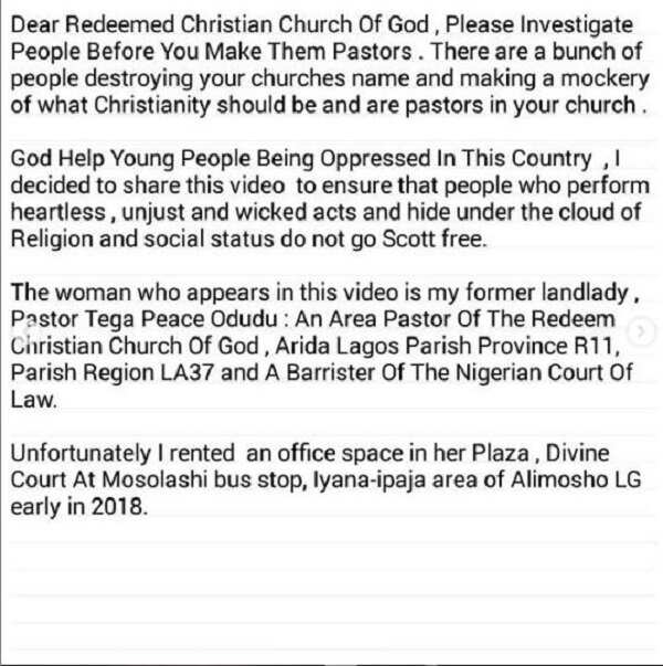 Timi Blaze Accuses Tega Peace Odudu, RCCG Pastor Of Assault And Fraud