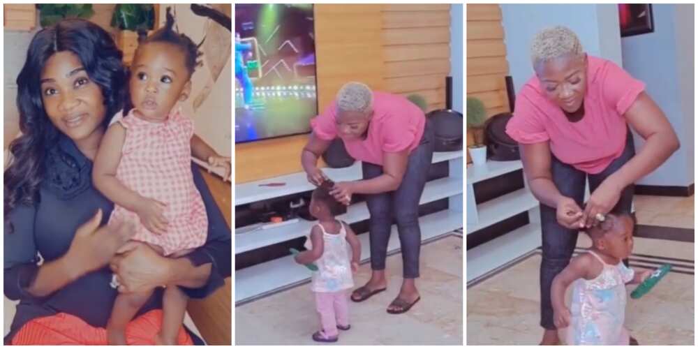 Photos of Mercy Johnson and her baby, Divine.