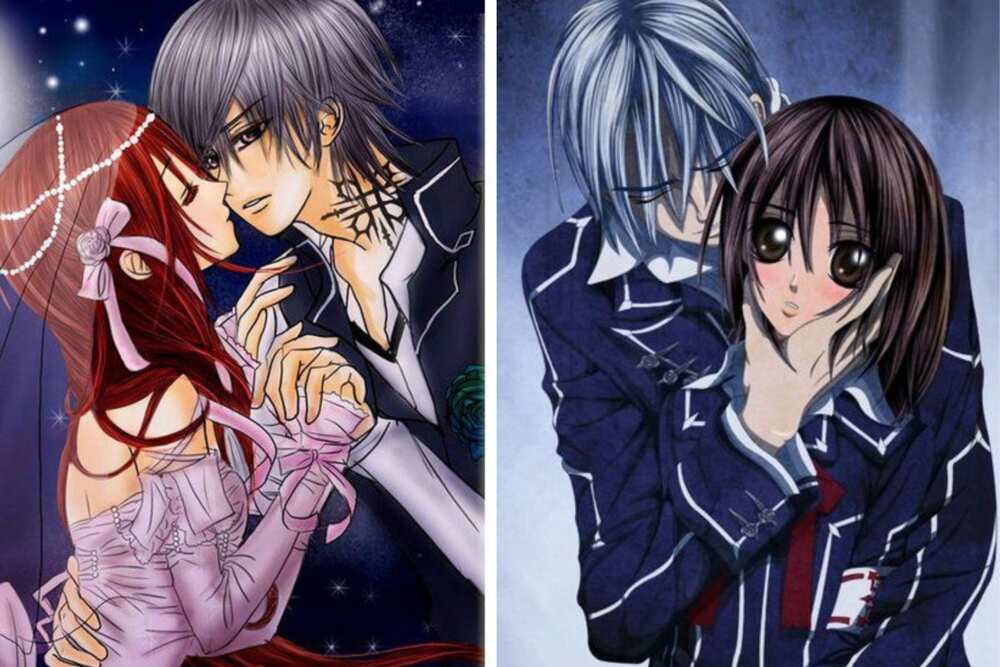 anime vampire and human couple