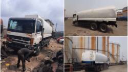 Gunmen hijack truck loaded with petrol in Lagos, owner cries out, shares photos