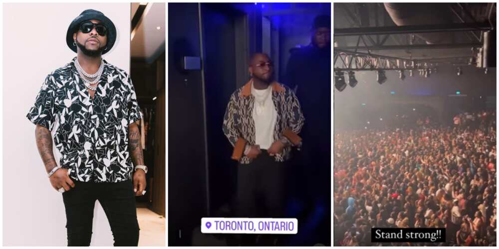 Davido performs on day 2 of tour.