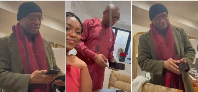 Nigerian dad gets a brand new phone from his daugher