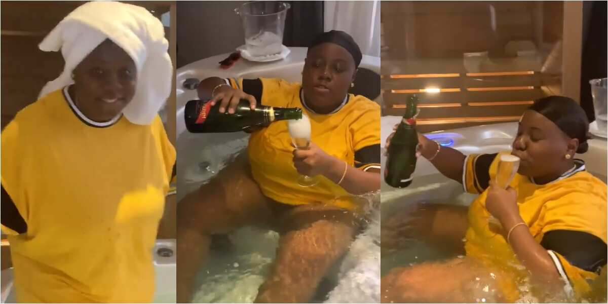 Singer Teni gets fans laughing as she shares video of herself chilling inside jacuzzi