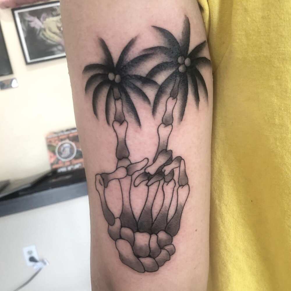 palm tree tattoo