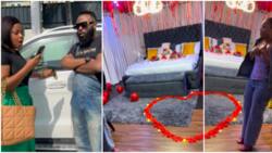 VJ Adams goes public with Bimbo Ademoye, plans romantic surprise for her birthday, loved-up video goes viral