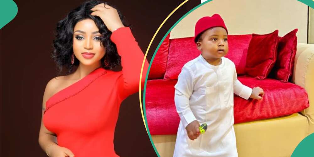 Regina Daniels gushes about second son
