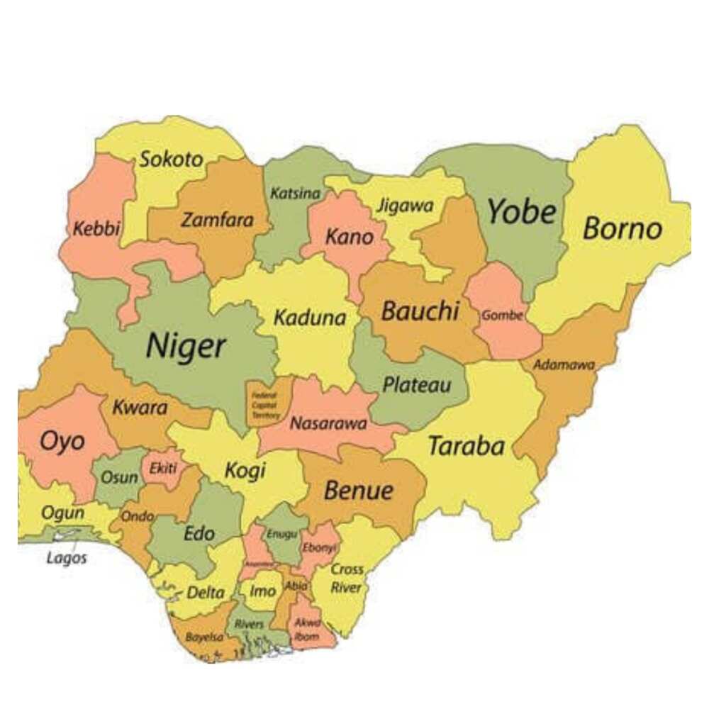 the first 12 states and the capital of Nigeria
