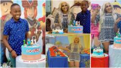 Mercy Aigbe organises intimate party for son and his friends as he celebrates 11th birthday