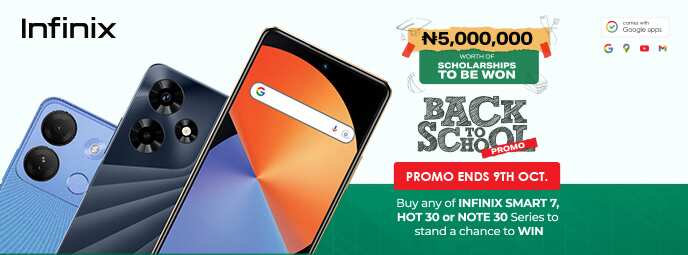 Infinix's Back-to-School Raffle: N5,000,000 worth of Scholarships Up for Grabs