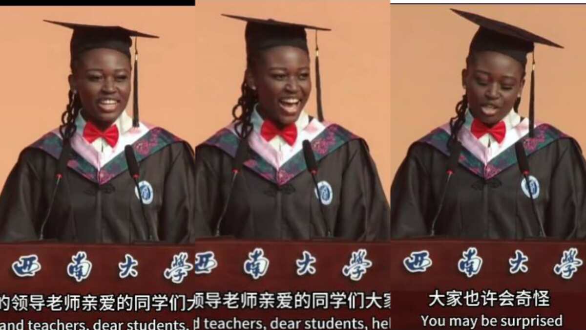 Watch a Nigerian who became the best graduating student in China speaking chinese