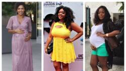 Pregnant ladies look stunning in latest lace styles for pregnant ladies