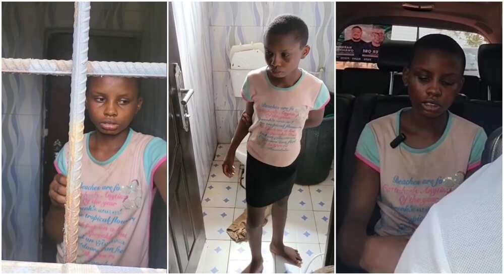 Photos of Blessing Obuseh who was locked inside a toilet.