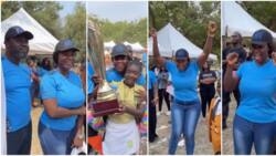 “We won again”: Mercy Johnson jumps in excitement, shows moves at her kids' inter-house sport, videos trend