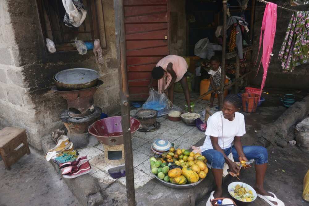 Cookeries typically sell a meal of rice and sauce with a small portion of meat or fish -- a bigger portion costs extra Cookeries typically sell a meal of rice and sauce with a small portion of meat or fish -- a bigger portion costs extra