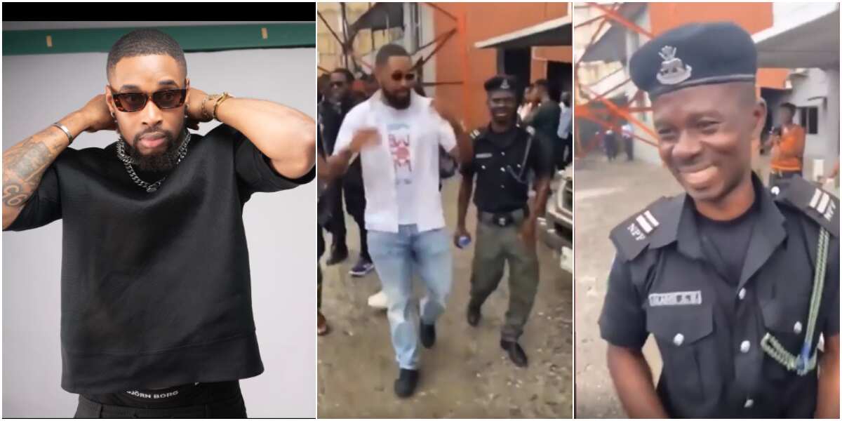 Moment Sheggz finally introduced his Ikoyi police officer to the world, fans react