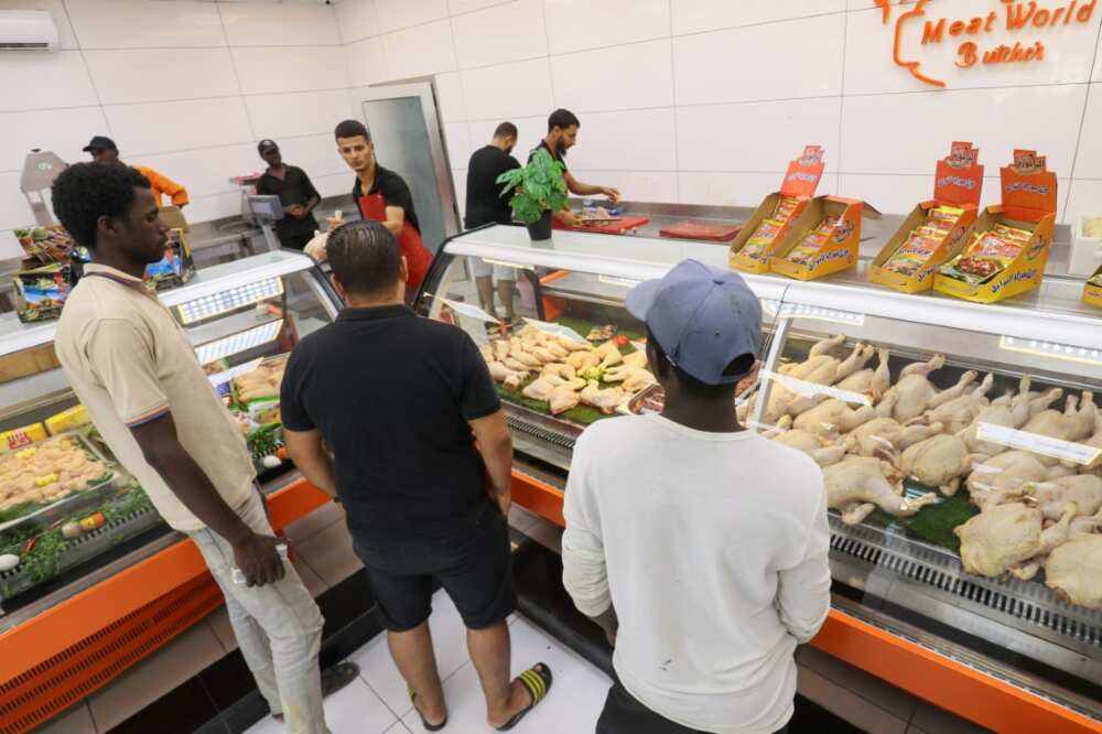 Tripoli residents shop for meat