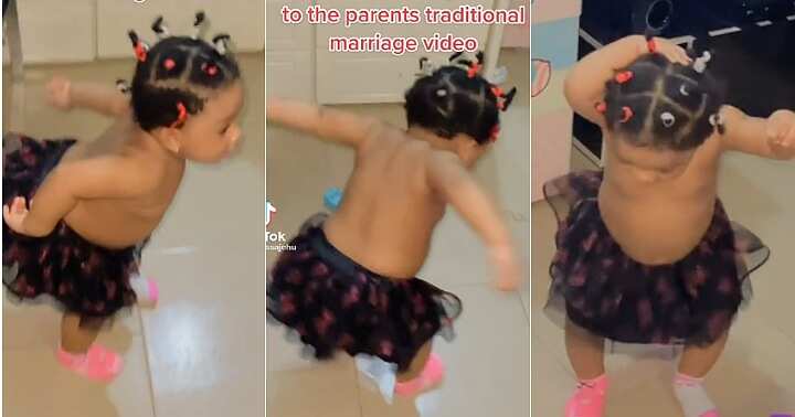 Little girl dances, sweet dance moves, bold girl, traditional marriage