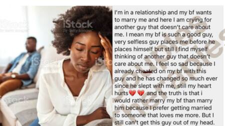 "Until you lose him": Lady with loyal boyfriend cheats on him with neighbour he can not marry, seeks advise