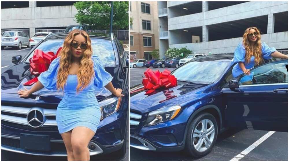 Davido’s cousin Adenike receives a Benz as graduation gift from her dad