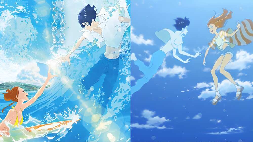 Clannad anime boy floating in water