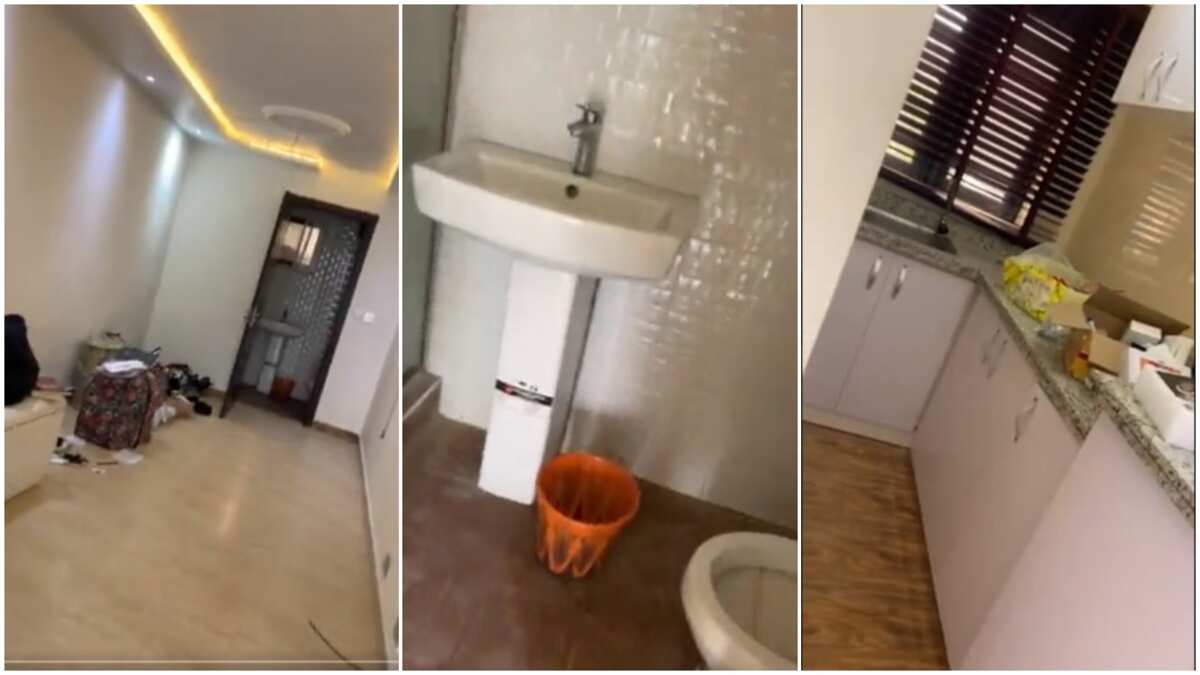 Video of N750k apartment in Ajah with small kitchen, bathroom and parlour gets Nigerians talking