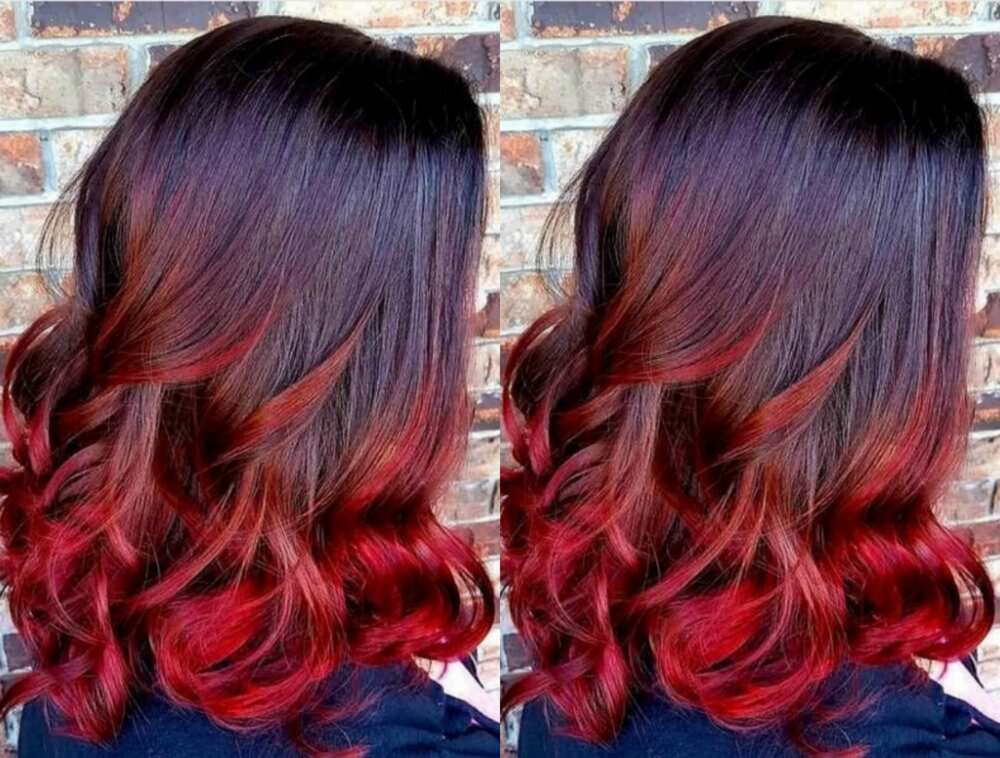 burgundy hair