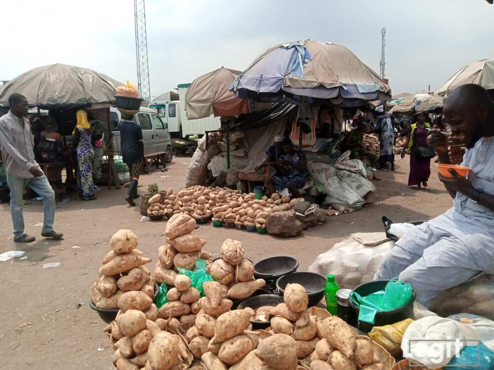 Potato, Lagos market