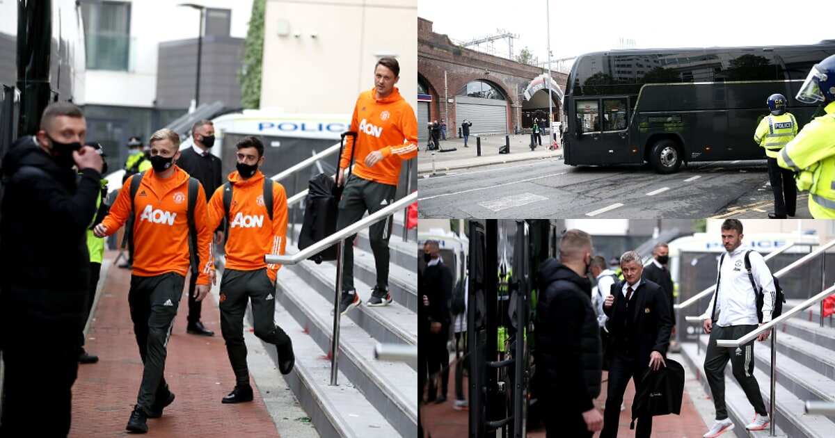 Panic as police escort Man United players out of team hotel after staged protest at Old Trafford