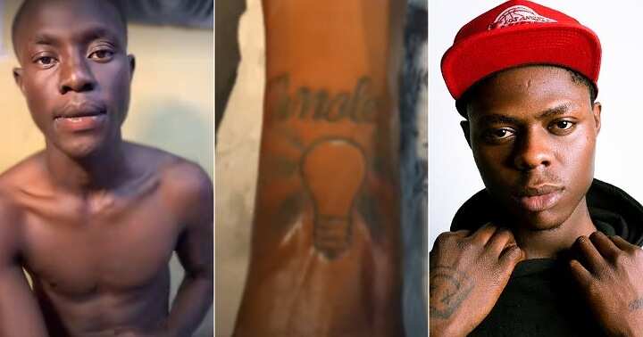 Fan tattoos singer Bella Shmurda on his arm – Instablog9ja