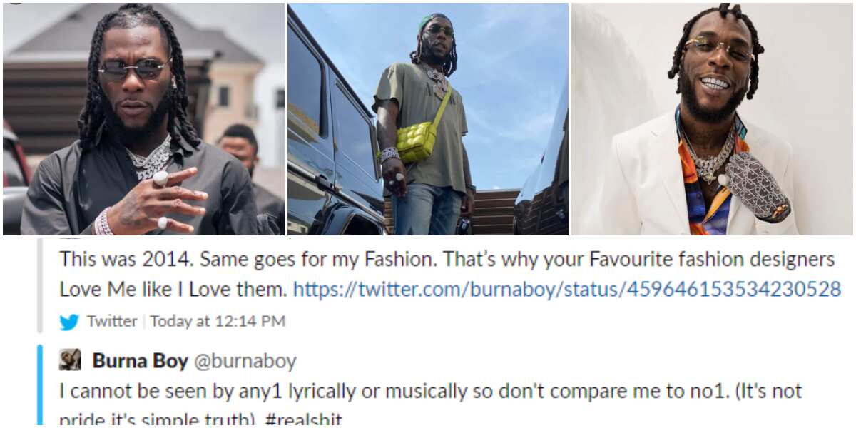 Don't Compare Me to No-one, Burna Boy Brags About His Fashion Sense