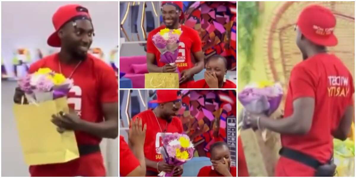 BBNaija's Jaypaul presents flowers to Saskay in romantic gesture, says she is definition of brains and beauty