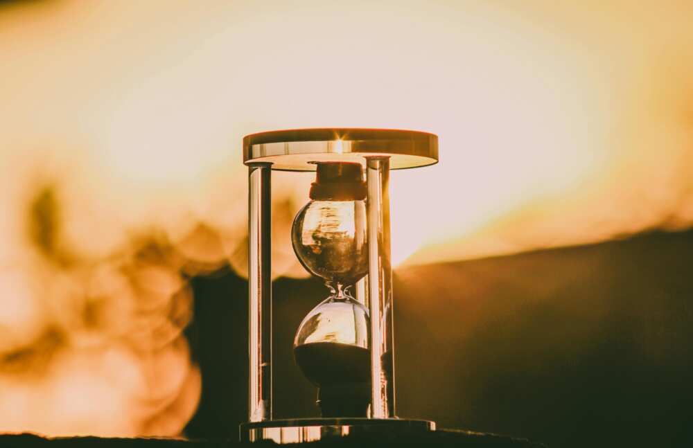 A golden hourglass