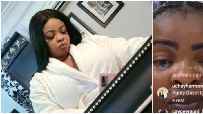 "Is it on your face? Leave my eyebrows": Actress Dayo Amusa frustrated, blasts trolls during IG live session