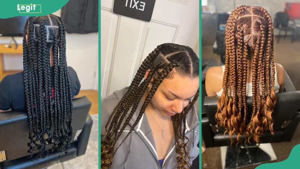 Ladies showing off beautiful Coi Leray braid styles