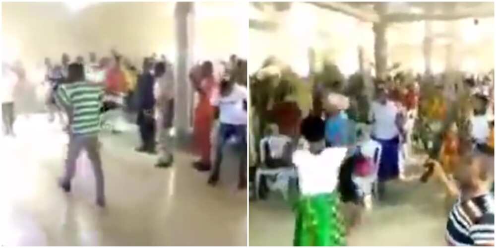 Viral video of church members praying and armed with different weapons to attack principalities cause stir