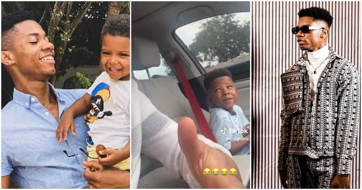 Watch sweet video showing music star Kidi teaching his son how to speak pidgin