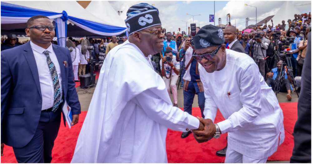 President-elect, Bola Ahmed Tinubu, Rivers State governor, Nyesom Ezenwo Wike, federal roads