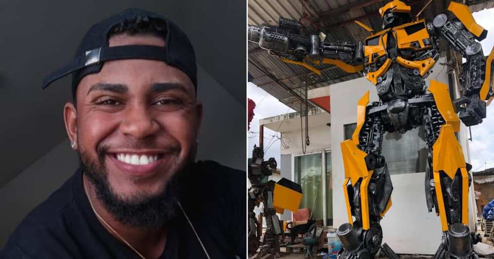 Artist, Chicago, Transformers, Optimus Prime, scrap metal, art Artist, Chicago, Transformers, Optimus Prime, scrap metal, art