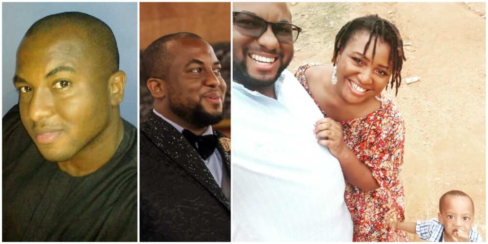 Nigerian man shares cute photos of how love journey with wife began, many react to his transformation