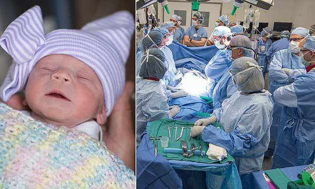 Woman without womb receives transplant from dead lady, welcomes baby girl in USA (photos)